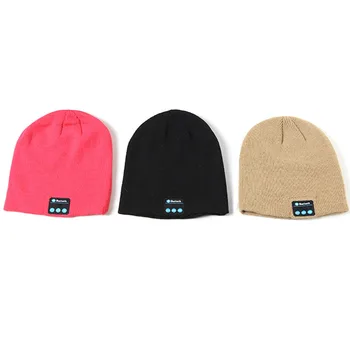

Fashion Unisex Knitted Bluetooth Cap Headset Wireless Winter Knitted Hats Female Outdoor Bluetooth Beanies