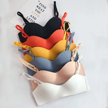 

DeRuiLaDy Solid Color Bralette Strapless Bras For Women Adjust Seamless Wireless Push Up Bra Comfortable Underwear Sexy Lingerie