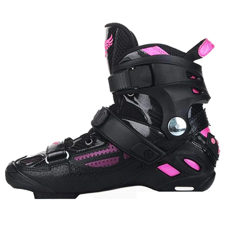 Inline Skates Boots War Wolf 165mm Distance Up High Ankle Semi-solft For Slalom Patines Speed