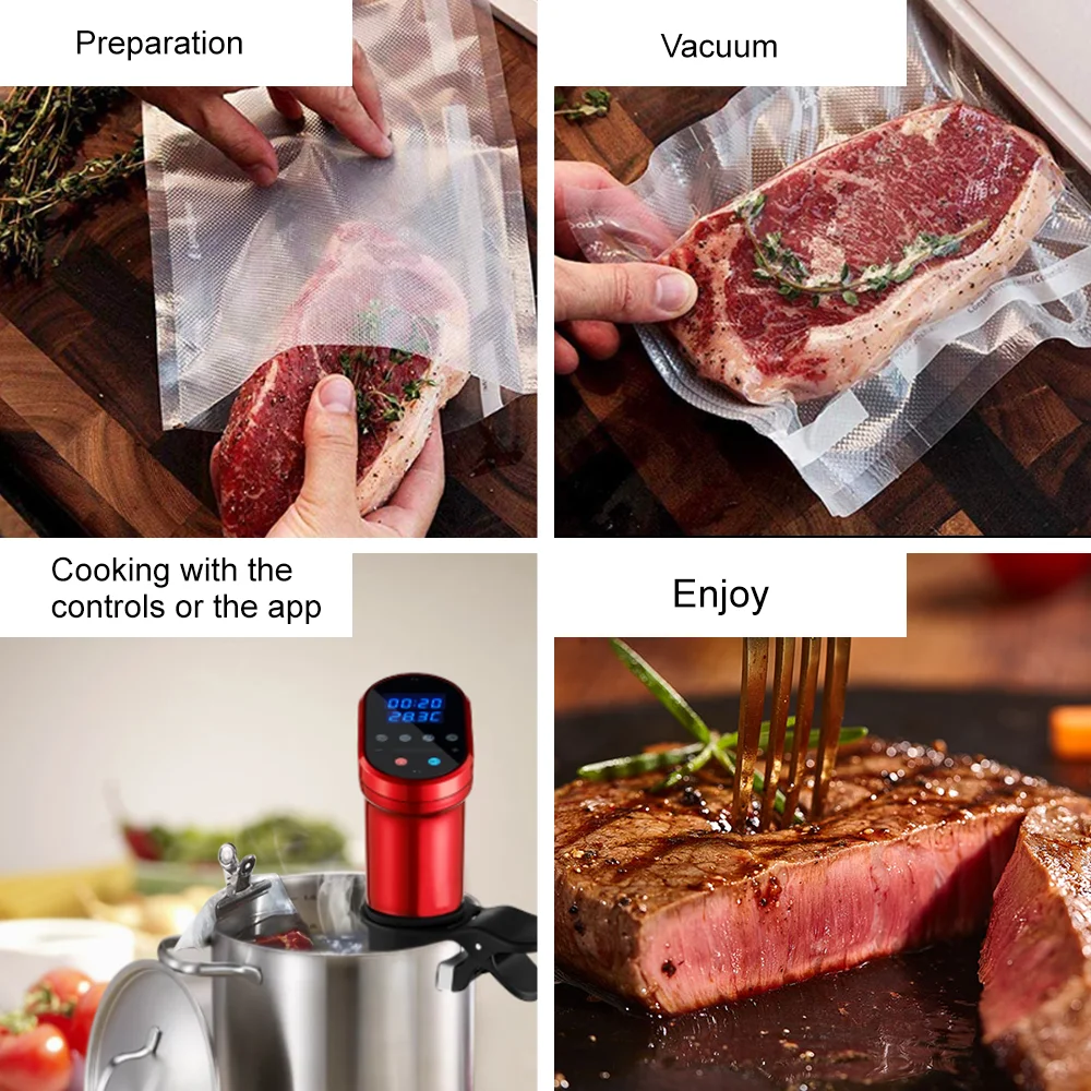 BioloMix 3rd Generation Smart Wifi Control Sous Vide Cooker 1200W Immersion Circulator Vacuum Heater Accurate Temperature
