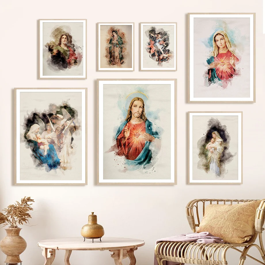 Jesus Christ God Sacred Heart Last Supper Wall Art Canvas Painting Nordic Posters And Prints Wall Pictures For Living Room Decor jesus christ christ cross wall art canvas painting nordic posters and prints pictures for living room home decor