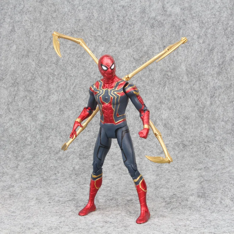 17 см Marvel MK 85 Железный человек Мстители 3 Железный человек паук фигурка модель удивительный человек паук подвижные игрушки для детей