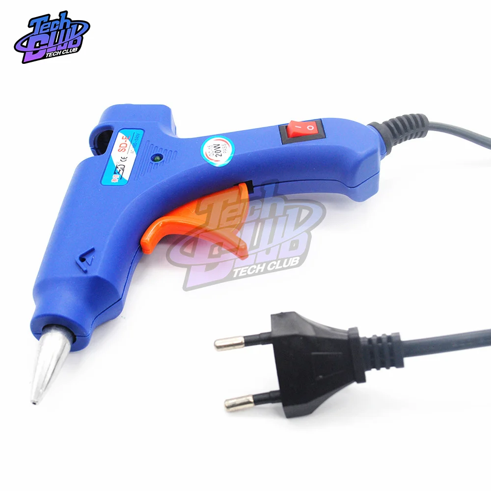 20W High Temperature Heater Hot Melt Glue Gun Repair Tool Mini Heat Gun EU/US Plug Use 7MM Hot Melt Glue Stick