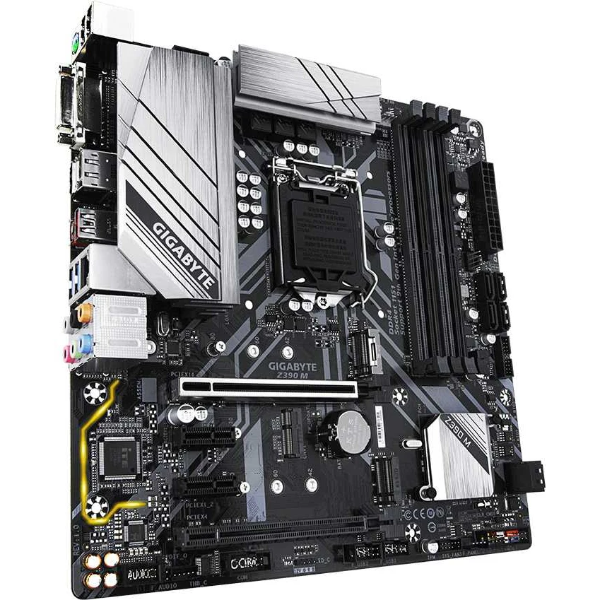 Материнская плата Gigabyte Z390 M Soc-1151v2 Intel Z390 4xDDR4 mATX AC`97 8ch(7.1) GbLAN RAID+DVI+HD