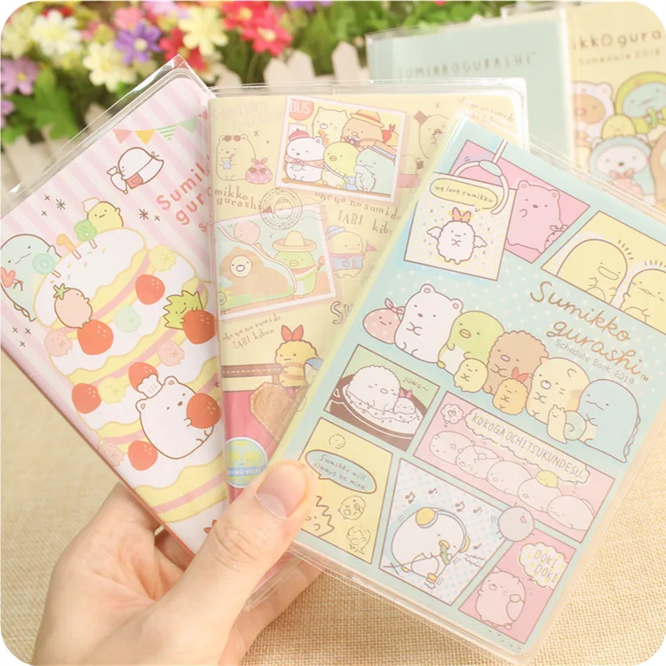 Милый мультяшный мягкий чехол сделай сам Sumikko Gurashi мини-блокнот дневник карманный