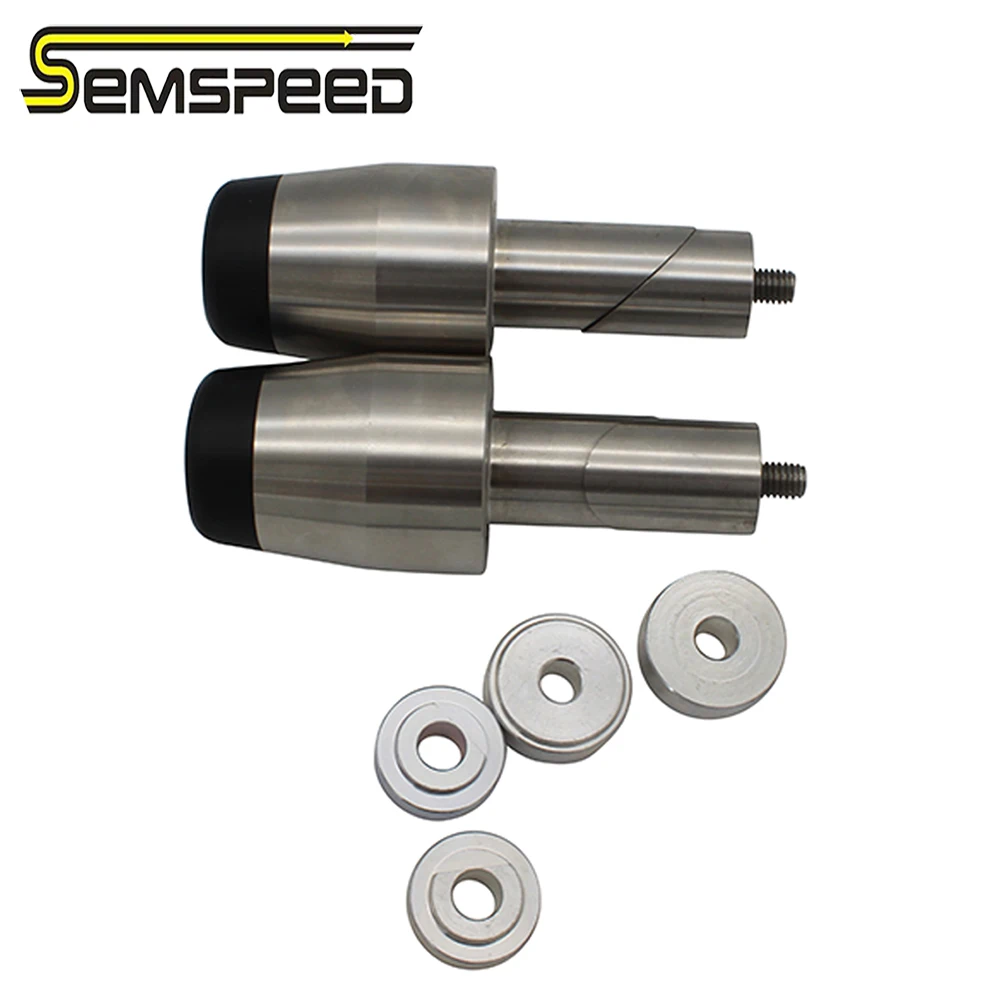 

SEMSPEED Handle Bar Ends Universal Stainless Steel For APRILIA BMW Ducati Buell 22mm Motorcycle Handlebar Grips Parts Accessory