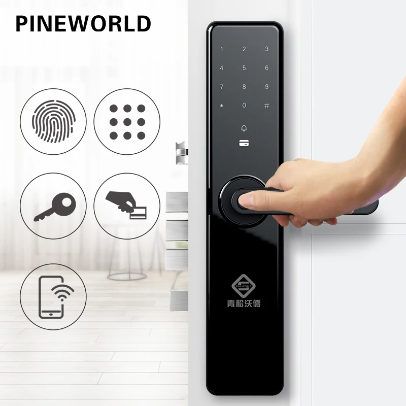  PIORLD Smart Door Fingerprint LockSecurity Home Keyless Lock Wifi Password RFID Card Lock Wireless  - 32983718299
