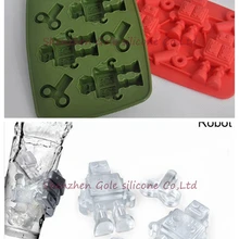 300 шт. формы для мороженого, силиконовый лоток для льда, желе, кубик для льда, конфеты, робот, производитель, формы для мороженого, случайный цвет, 20 см x 12,5 см x 1,8 см