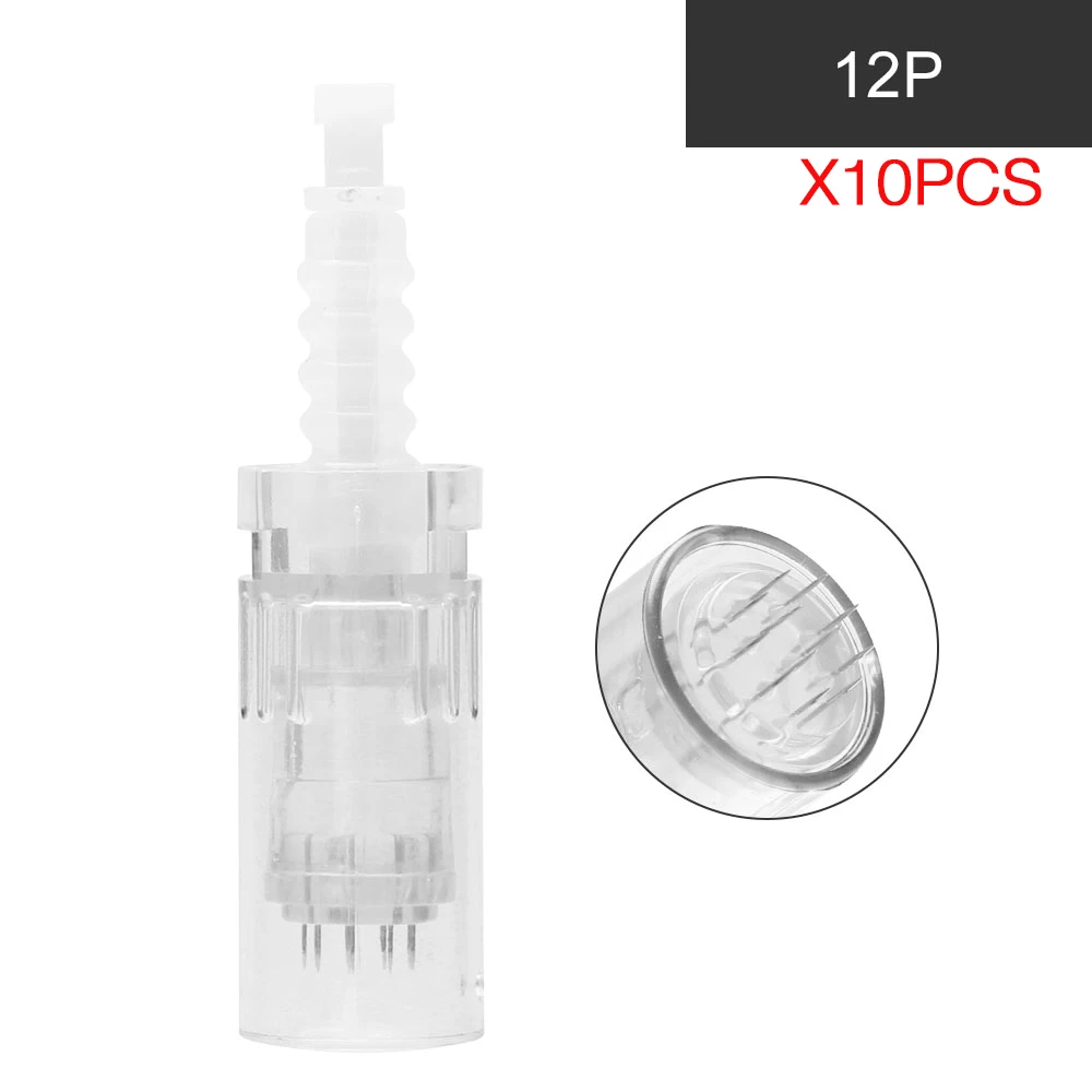 12 Pins Электрический Dr. Pen M7-C Перманентный микроблейдинг тату макияж машина Микро прокатки Дерма штамп терапия Уход за кожей лица инструмент - Цвет: 12 Pins