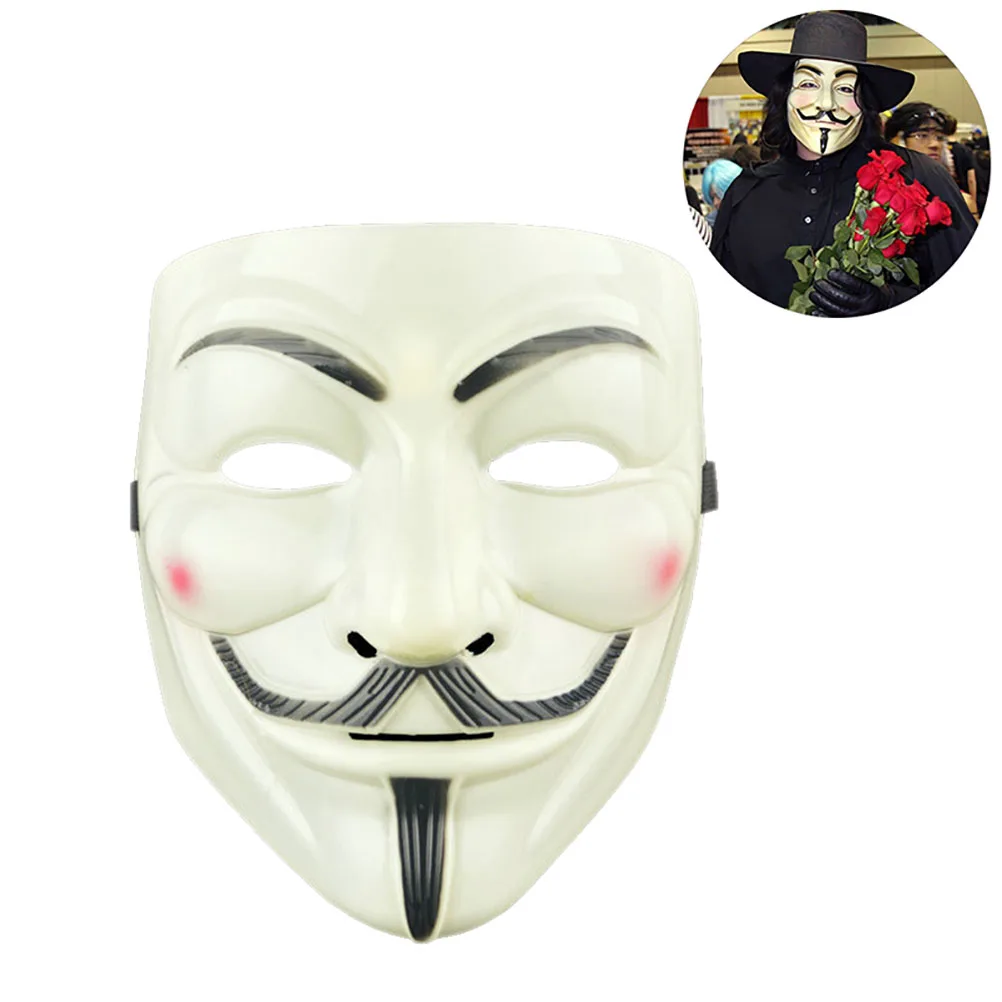 1 шт., 4 стиля, вечерние маски V для вендетты, маска Anonymous Guy Fawkes, необычный аксессуар для костюма для взрослых вечерние маскарадные маски на Хэллоуин