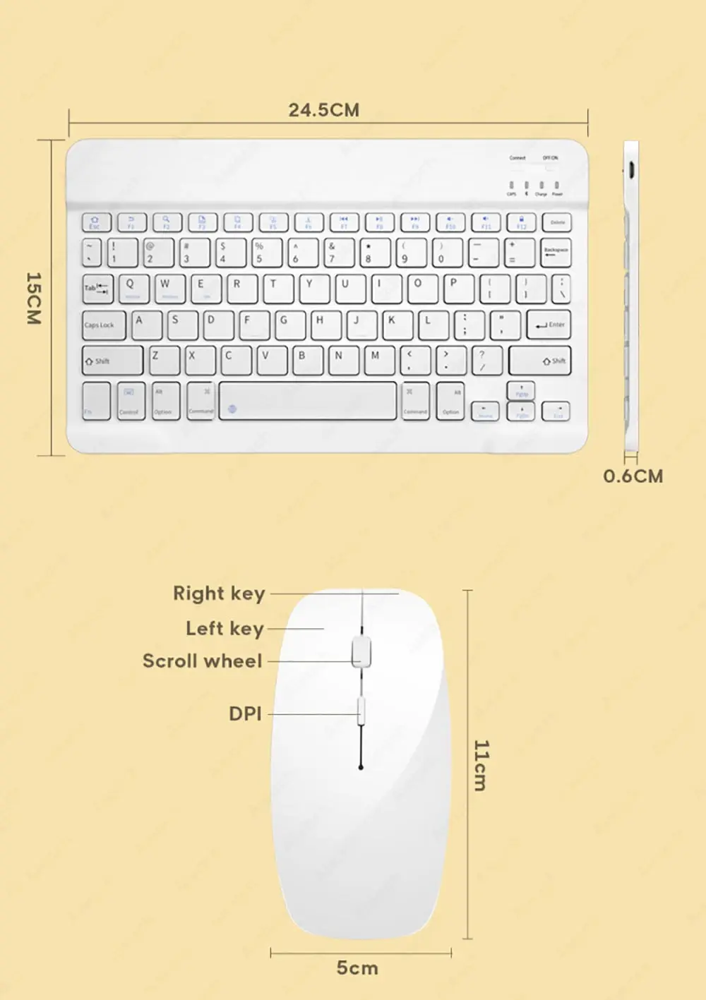 teclado sem fio para android ios windows