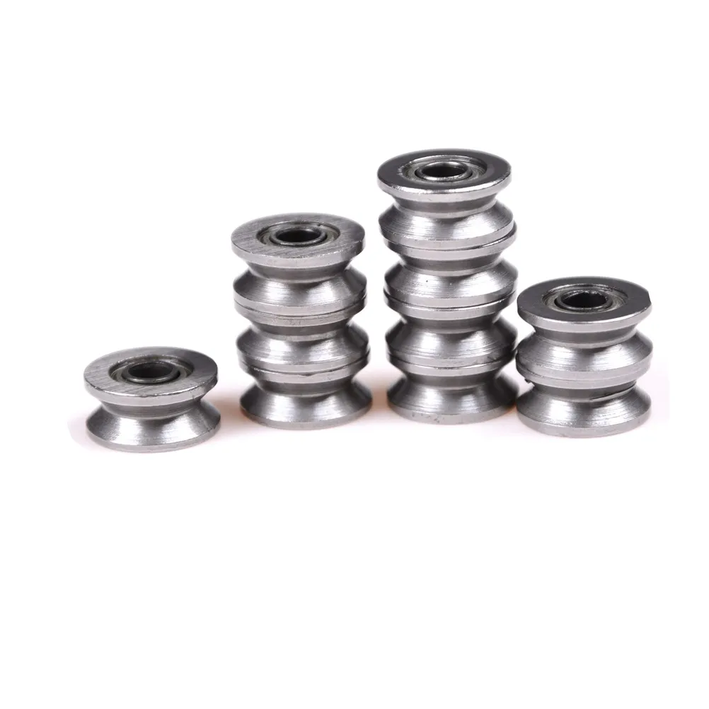 10pcs 4x13x6mm V624ZZ V Groove Roller Wheel Small Ball Bearings Pulley Wheels Bearing Wire Track Guide ball bearings