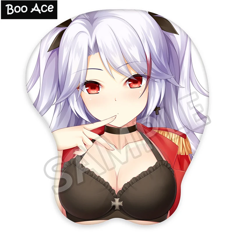 Azur Lane Eugen аниме 3D Мышь зарядного устройства с гелем запястьем Поддержка|Коврики