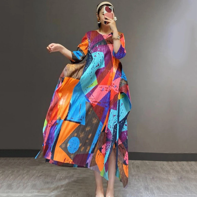 LANMREM women's pleated dresses 2020 autumn