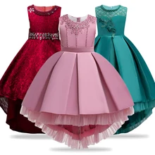 Летние Детские платья для девочек; свадебное платье; элегантное торжественное платье принцессы для девочек; детское вечернее платье; vestidos; для детей 10-12 лет