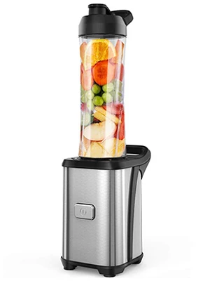 Homgeek Smoothie Blender 300W Personal Blender for Shakes and Smoothies Juice Blender with 2 Tritan BPA-Free 20oz Travel Bottles Black