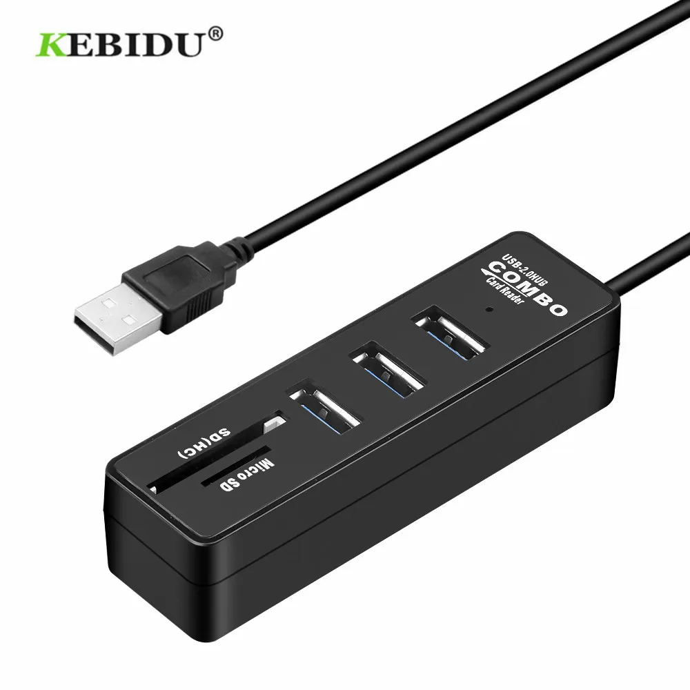 Usb-Hub Computer-Accessories Multi-Usb Sd-Card-Reader 3ports USB2.0 Hab KEBIDU TF 