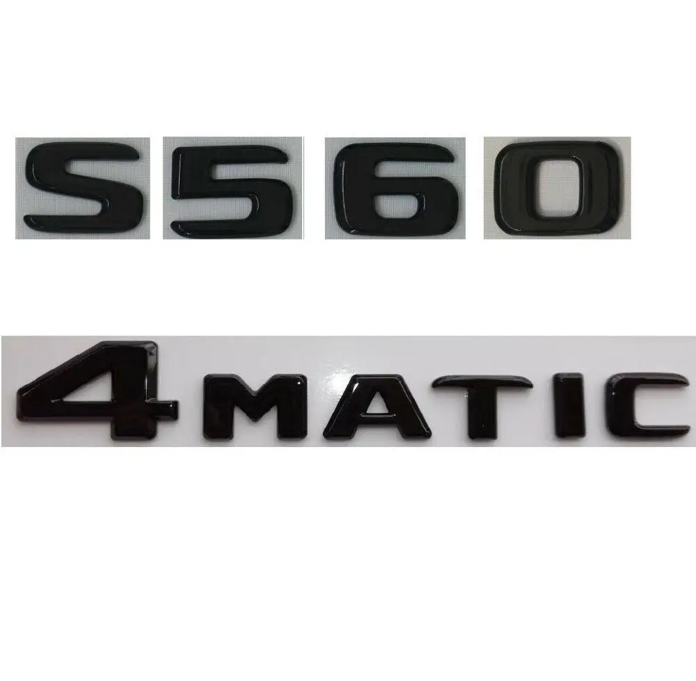 Глянцевый черный багажник буквы эмблемы значки стикер для Mercedes S560 4matic|Эмблемы| |