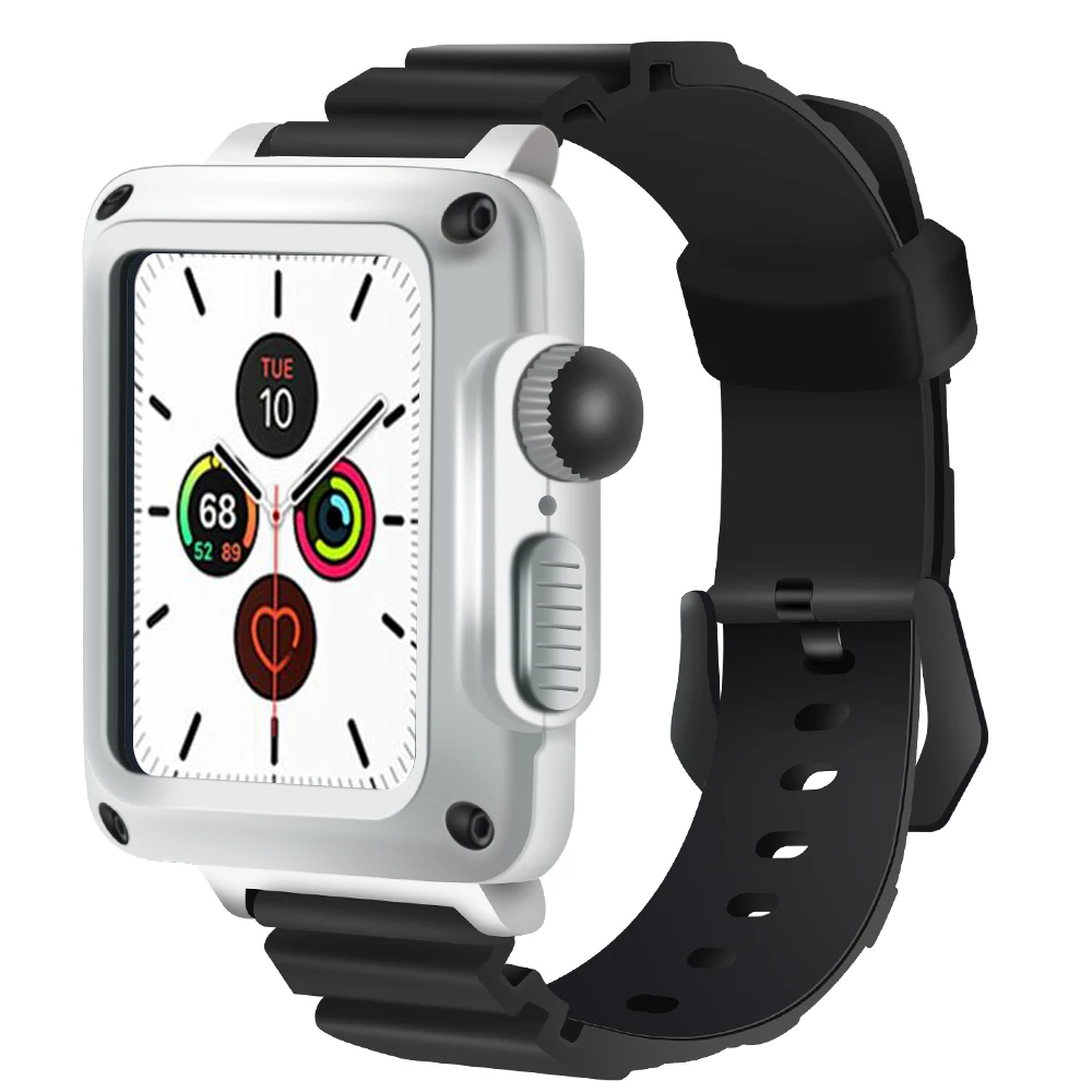 Металлический корпус и ремешок для Apple Watch band SE 6 5 4 40 мм 44 защитный чехол iwatch 3 2 1 38 42