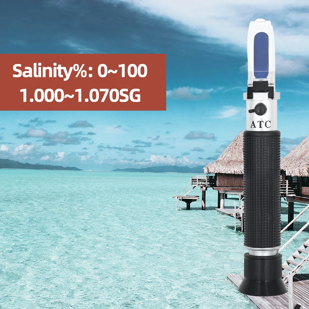 Handheld New Design Salinity Refractometer 0 10 Aquarium Water Salt