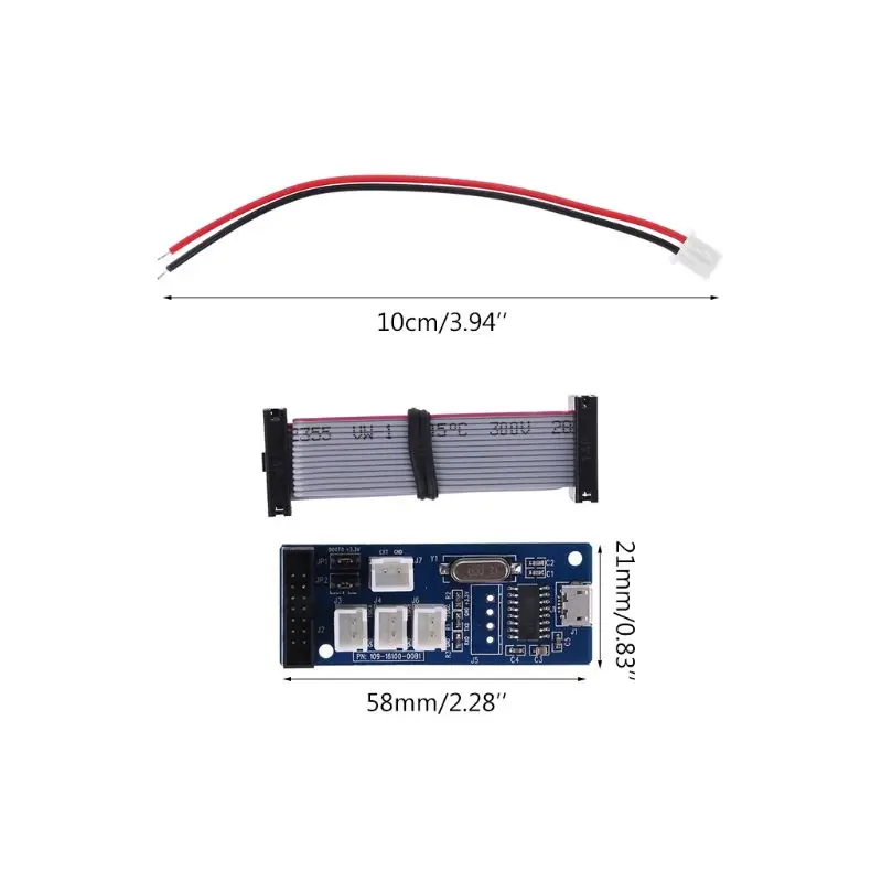 Интерфейсная плата осциллографа WAVE2 с Uart-USB конвертером TTL-USB CH340G