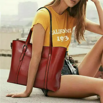 

Women Ladies Fashion Large Genuine Leather Tote Hobo Shopper Shoulder Bag Handbag