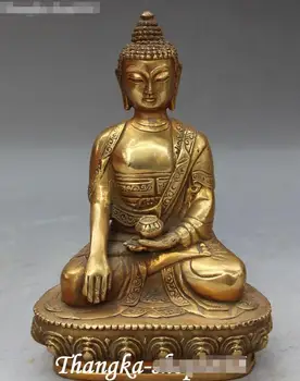 

Tibet Buddhism Carving Seat Shakyamuni Sakyamuni Amitabha Buddha Statue