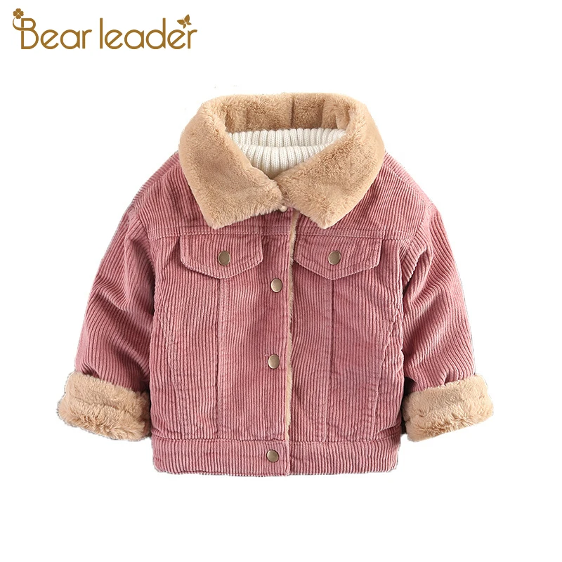 Bear Leader/зимние пальто для маленьких девочек модные повседневные парки теплая