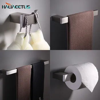 

Bathroom Accessories Set Brush Nickel Stainless Steel Wall-mounted Hardware Kit Clothes Hook Towel Rack