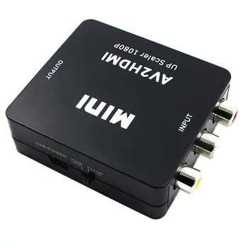 

AV to HDMI HD Converter Plastic Scaler Adapter Video Composite Converter Box RCA to HDMI Converter Bundle 1 Combined Type ONLENY