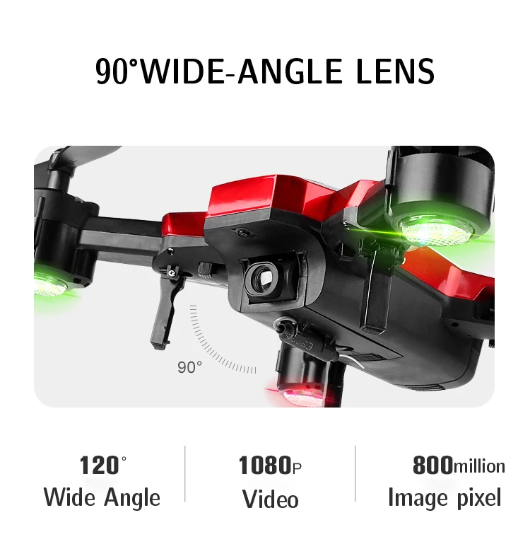 WiFi FPV RC Дрон 1080P широкоугольный Вертолет камеры с HD камерой RC Квадрокоптер самолет Wiht Безголовый режим высокой фиксации# E
