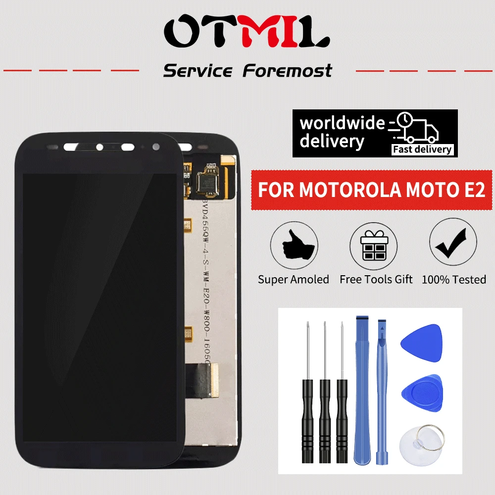 

4.5" Original Display For Motorola MOTO E2 XT1505 XT1524 XT1511 XT1527 2nd E+1 LCD Display Touch Screen Digitizer Assemble LCD