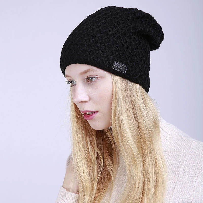 Hat 5 Winter Hats for Woman Hip Hop Knitted Hat Women's Warm Slouchy Cap Female Soft Baggy Skullies Beanies Crochet Ski Beanie Hat - Цвет: Hat 5