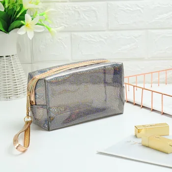 

Dropshipping Women Girl Lady Portable Summer organizer Cosmetic Bag Multi-Function make up bag Transparent Makeup Bag Cheap Cute