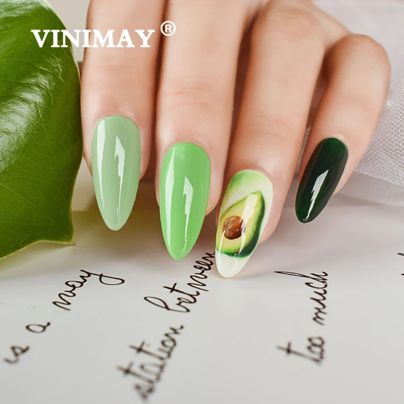 VINIMAY, 18 цветов, авокадо, зеленый УФ гель лак для ногтей, гель для ногтей, лак, грунтовка, замочить, дизайн ногтей, лак для ногтей, Гель-лак для ногтей