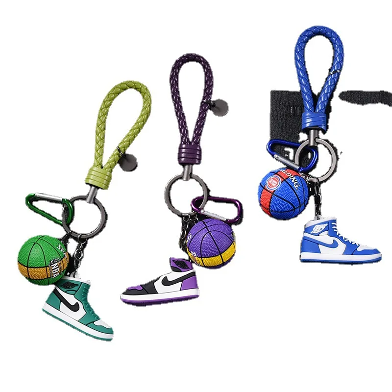 3D Mini Basketball Shoes Stereoscopic Model Keychains Sneakers Enthusiast Souvenirs Keyring Car Backpack Pendant Gift Keychain | Украшения
