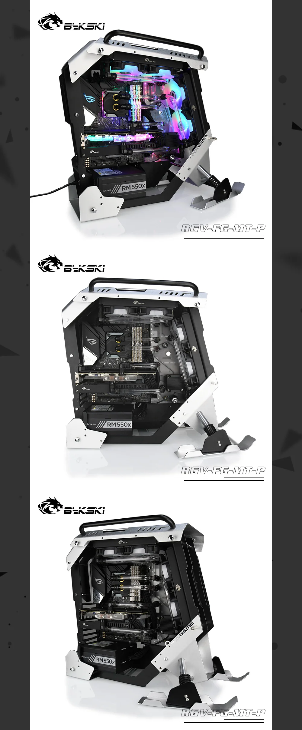 Bykski RGV-FG-MT-P Waterway Boards For Game Will Snow Ground Motorcycle Case For Intel CPU Water Block & Single GPU Building  