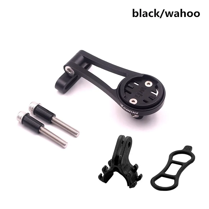 black wahoo Дорожный велосипед Велоспорт MTB компьютер держатель с велосипедный Звонок для wahoo Garmin Bryton elemnt болт край gps компьютерное крепление - Цвет: black wahoo