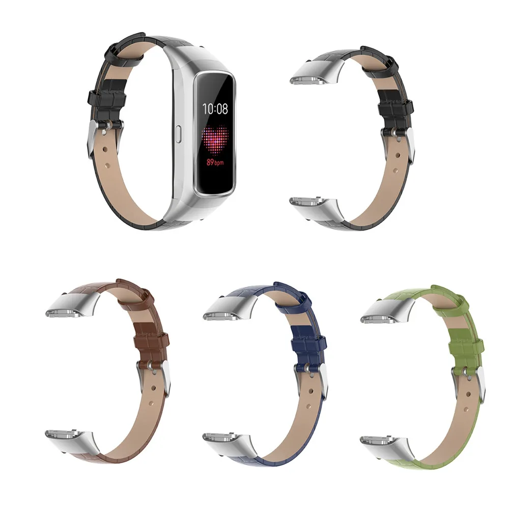 Кожаный ремешок для часов браслет для samsung Galaxy fit SM-R370 Smartwatch быстросъемный ремешок для часов сменный Браслет для часов