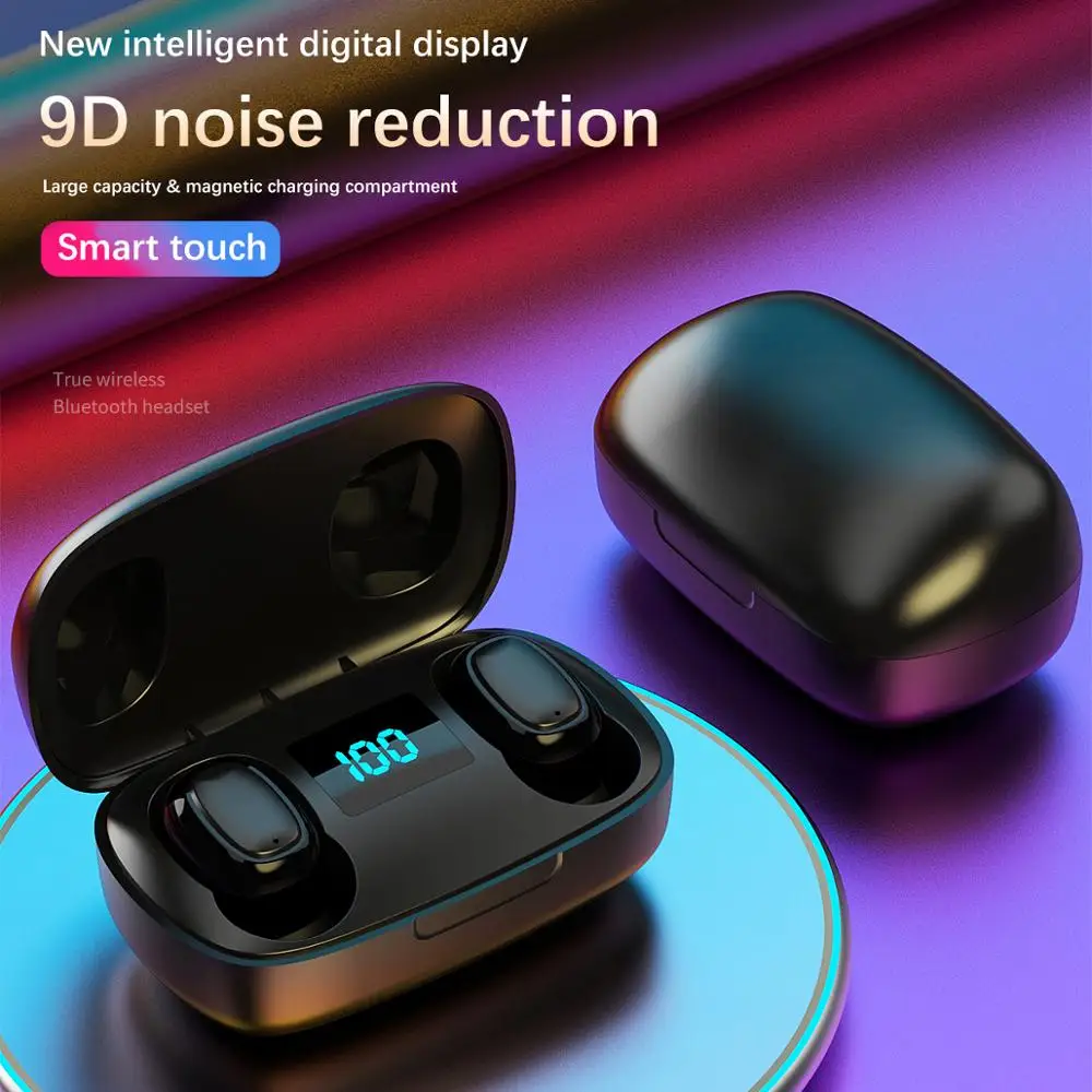 

TWS Bluetooth Earphone With Microphone LED Display Wireless Bluetooth Headphones Earphones Waterproof Noise Cancelling Headsets