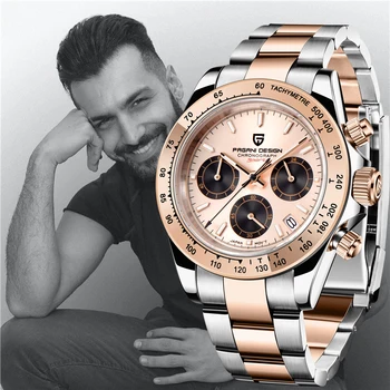 

PAGANI DESIGN 100M Water Mechanical Men's Watch Stainless Steel Automatic Date Sapphire Resistant diver watch Men Sport Watches