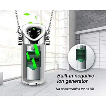 

Portable Mini Air Purifier USB Charging Wearable Necklace Air Freshener Lonizers Home WXV Sale