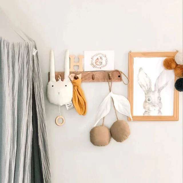 Nordic Style Kids Room Decoration Kawaii Cotton Cherry Wall Hanging Ornaments Children Baby Bedroom Accessories Home Party Decor 5