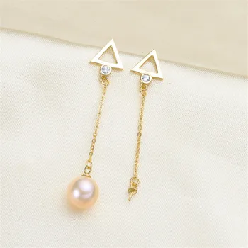 

925 Sterling Silver Plating Earrings Pearl Earrings Accessories Findings Earrings Jewelry Parts Fittings Mountings DIY Girl Gift