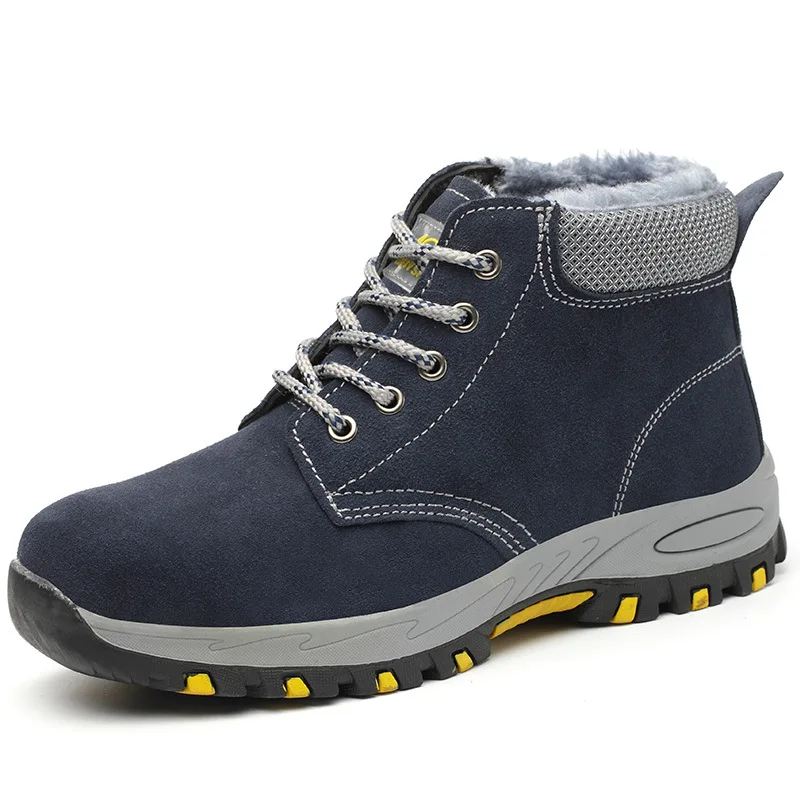 Men Indestructible Shoes Cow Leather Ankle Boots High Top Steel Toe Cap Lightweight Walking Hike Work Safety Shoes 47 H7045451aad6e4b858a23b36fcc8630ca3
