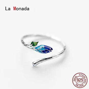 

La Monada Women Ring 925 Sterling Silver Vintage Leaf Enthic Rings For Women 925 Silver Fine In Jewerly Rings Woman Resizable