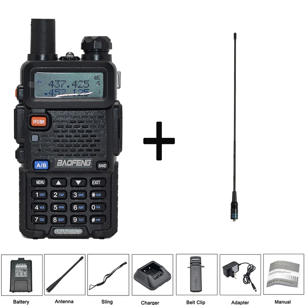 UV5R-Na771 Antenna Baofeng 8 Вт UV-5R рация VHF/UHF136-174Mhz& 400-520Mhz Двухдиапазонная двухсторонняя рация Baofeng uv 5r портативная рация uv5r - Цвет: UV5R-Na771 Antenna