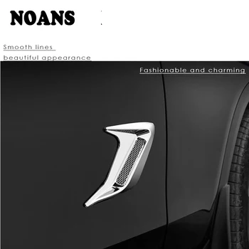 

2pcs For BMW e46 e39 e36 Audi a4 b6 a3 a6 c5 Renault duster Lada granta Car Shark Gills Grill Vents Hood Side Decorative Sticker