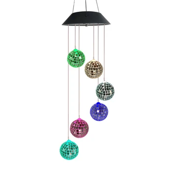 

Practical Texture Mosaic LED Solar Wind Chimes Light Windbell Lamp for Outdoor Garden Yard Christmas Indoor Home Party
