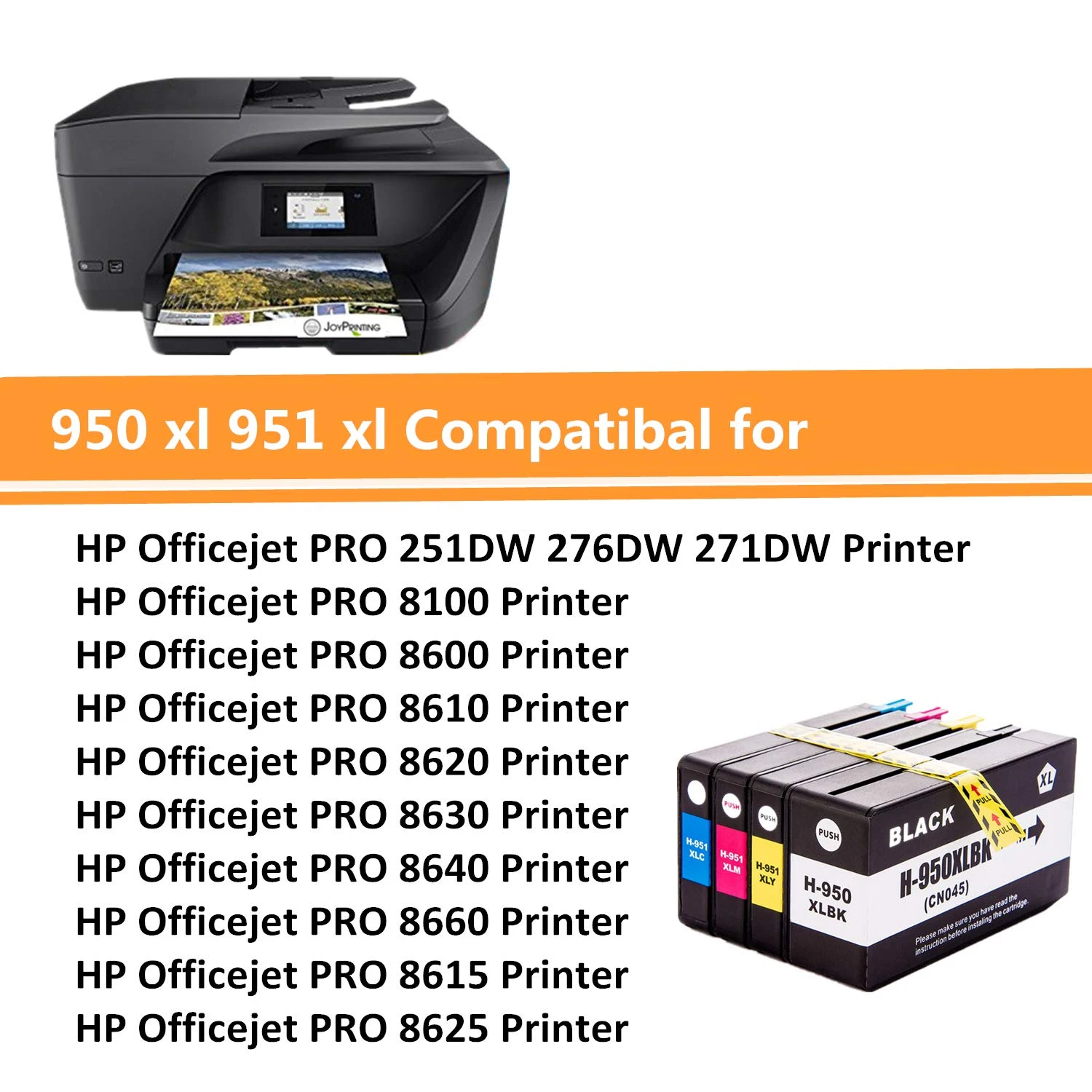 Bosumon совместимый для HP 950XL 951XL 950 951 чернильные картриджи Officejet Pro 8100 8600 8610 8615 8620 8625